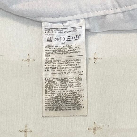 Old Navy Everyday Short Linen High Rise Shorts | Pastel Stripe Size 8 Chino - Picture 5 of 9